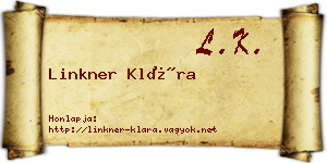 Linkner Klára névjegykártya